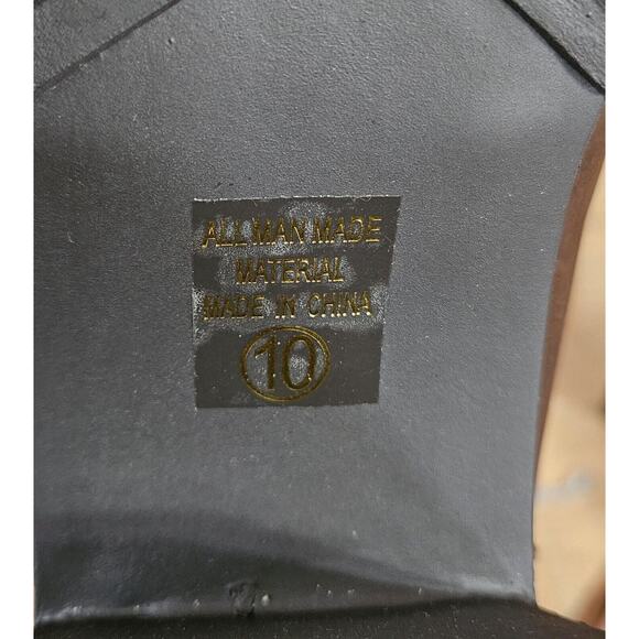 Soda Womens Size 10 Riding Booties Chunky Heel Army Military Boots Dark Brown - Picture 11 of 11